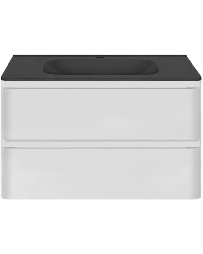 Комплект мебели белый глянец 79,4 см Vincea Vico VMC-2V800GW + VCB-2VP800B + VLM-2A800