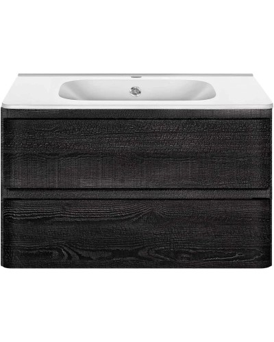 Комплект мебели черное дерево 79,4 см Vincea Vico VMC-2V800CN + VCB-2VP800W + VLM-3MA800