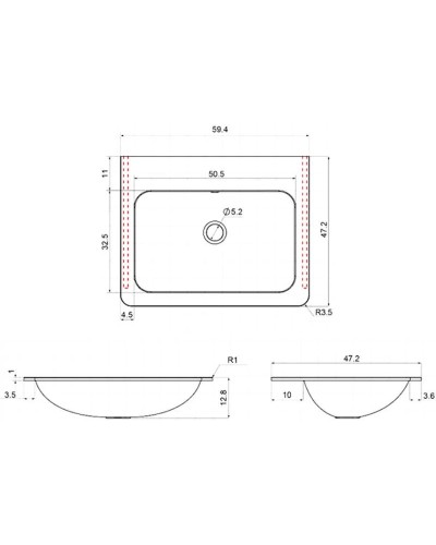 Комплект мебели темный дуб 59,4 см Vincea Vico VMC-2V600RW + VCB-2VP600W + VLM-2A685