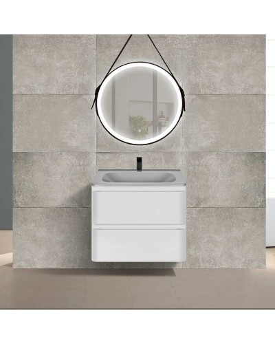 Комплект мебели белый глянец 59,4 см Vincea Vico VMC-2V600GW + VCB-2VP600G + VLM-2N600+