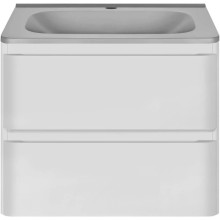 Комплект мебели белый глянец 59,4 см Vincea Vico VMC-2V600GW + VCB-2VP600G + VLM-2N600+