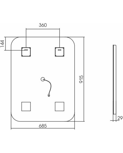 Комплект мебели белый глянец 59,4 см Vincea Vico VMC-2V600GW + VCB-2VP600W + VLM-2A685