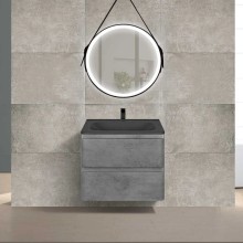 Комплект мебели бетон 59,4 см Vincea Vico VMC-2V600BT + VCB-2VP600B + VLM-2N600+