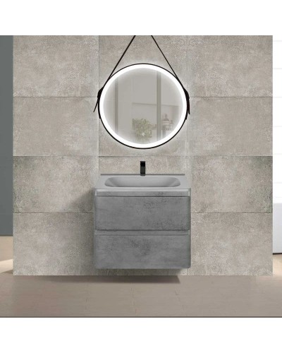 Комплект мебели бетон 59,4 см Vincea Vico VMC-2V600BT + VCB-2VP600G + VLM-2N600+