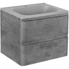 Комплект мебели бетон 59,4 см Vincea Vico VMC-2V600BT + VCB-2VP600G + VLM-2N600+