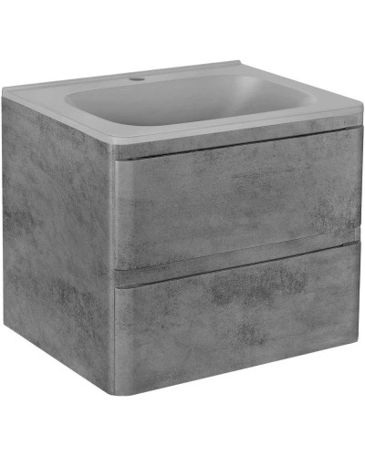 Комплект мебели бетон 59,4 см Vincea Vico VMC-2V600BT + VCB-2VP600G + VLM-2N600+