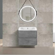 Комплект мебели бетон 59,4 см Vincea Vico VMC-2V600BT + VCB-2VP600W + VLM-2N600+