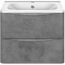 Комплект мебели бетон 59,4 см Vincea Vico VMC-2V600BT + VCB-2VP600W + VLM-2N600+