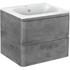 Комплект мебели бетон 59,4 см Vincea Vico VMC-2V600BT + VCB-2VP600W + VLM-2N600+