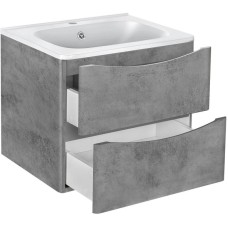 Комплект мебели бетон 59,4 см Vincea Vico VMC-2V600BT + VCB-2VP600W + VLM-2N600+