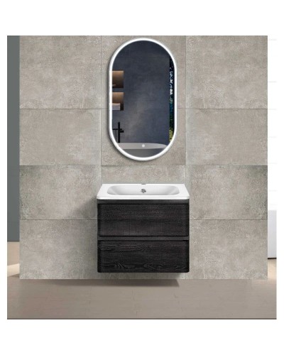 Комплект мебели черное дерево 59,4 см Vincea Vico VMC-2V600CN + VCB-2VP600W + VLM-3AU900