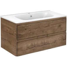 Комплект мебели дуб винтаж 100 см Vincea Vico VMC-2V100VO + VCB-2VP100W + VLM-2A100