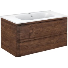 Комплект мебели темный дуб 100 см Vincea Vico VMC-2V100RW + VCB-2VP100W + VLM-2A100