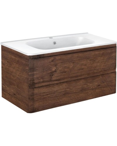 Комплект мебели темный дуб 100 см Vincea Vico VMC-2V100RW + VCB-2VP100W + VLM-2A100