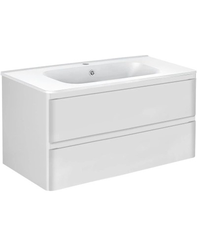 Комплект мебели белый глянец 100 см Vincea Vico VMC-2V100GW + VCB-2VP100W + VLM-2A100