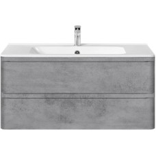 Комплект мебели бетон 100 см Vincea Vico VMC-2V100BT + VCB-2VP100W + VLM-2A100