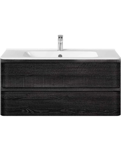 Комплект мебели черное дерево 100 см Vincea Vico VMC-2V100CN + VCB-2VP100W + VLM-3MA100