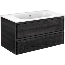 Комплект мебели черное дерево 100 см Vincea Vico VMC-2V100CN + VCB-2VP100W + VLM-3MA100