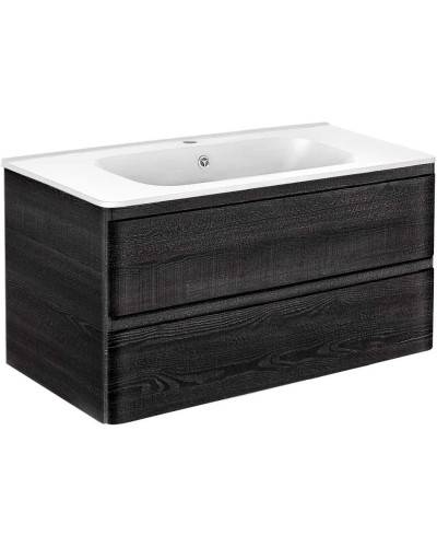 Комплект мебели черное дерево 100 см Vincea Vico VMC-2V100CN + VCB-2VP100W + VLM-3MA100