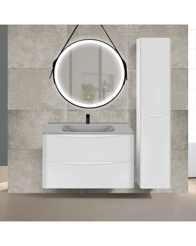 Комплект мебели белый глянец 79,4 см Vincea Paola VMC-2P800GW + VCB-2VP800G + VLM-2N700+