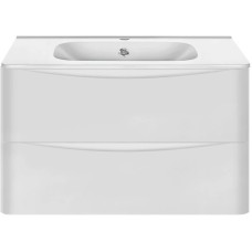 Комплект мебели белый глянец 79,4 см Vincea Paola VMC-2P800GW + VCB-2VP800W + VLM-2A800