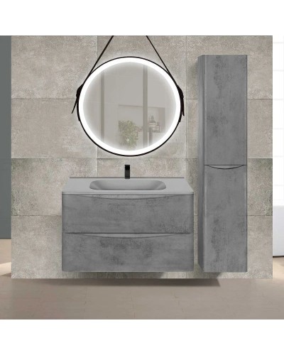 Комплект мебели бетон 79,4 см Vincea Paola VMC-2P800BT + VCB-2VP800G + VLM-2N700+