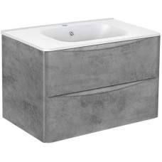 Комплект мебели бетон 79,4 см Vincea Paola VMC-2P800BT + VCB-2VP800W + VLM-2A800