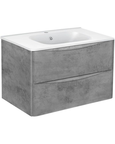 Комплект мебели бетон 79,4 см Vincea Paola VMC-2P800BT + VCB-2VP800W + VLM-2A800