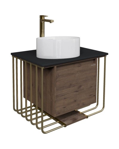 Комплект мебели дуб веллингтон/золотой 70 см Grossman Винтаж 107008 + GR-3013 + 97070