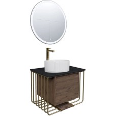 Комплект мебели дуб веллингтон/золотой 70 см Grossman Винтаж 107008 + GR-3013 + 97070