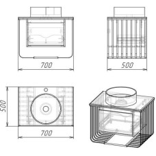 Комплект мебели дуб веллингтон/золотой 70 см Grossman Винтаж 107008 + GR-3013 + 97070