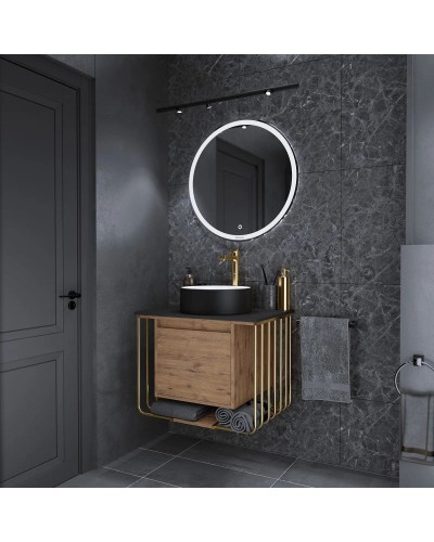 Комплект мебели дуб веллингтон/золотой 70 см Grossman Винтаж 107008 + GR-4040BW + 97070