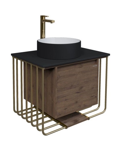 Комплект мебели дуб веллингтон/золотой 70 см Grossman Винтаж 107008 + GR-4040BW + 97070