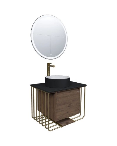 Комплект мебели дуб веллингтон/золотой 70 см Grossman Винтаж 107008 + GR-4040BW + 97070