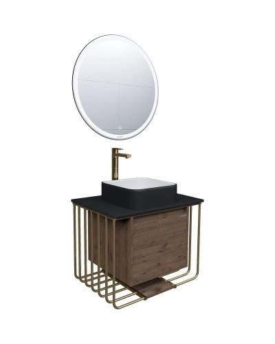 Комплект мебели дуб веллингтон/золотой 70 см Grossman Винтаж 107008 + GR4042BW + 97070