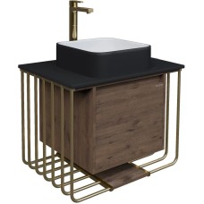 Комплект мебели дуб веллингтон/золотой 70 см Grossman Винтаж 107008 + GR4042BW + 97070