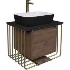 Комплект мебели дуб веллингтон/золотой 70 см Grossman Винтаж 107008 + GR-4041BW + 97070