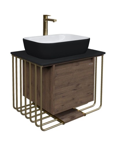 Комплект мебели дуб веллингтон/золотой 70 см Grossman Винтаж 107008 + GR-4041BW + 97070