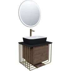 Комплект мебели дуб веллингтон/золотой 70 см Grossman Винтаж 107008 + GR-4041BW + 97070