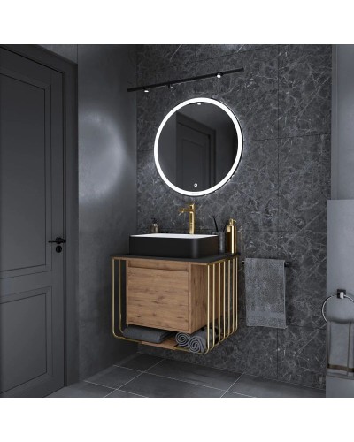 Комплект мебели дуб веллингтон/золотой 70 см Grossman Винтаж 107008 + GR-4043BW + 97070