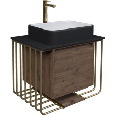 Комплект мебели дуб веллингтон/золотой 70 см Grossman Винтаж 107008 + GR-4043BW + 97070