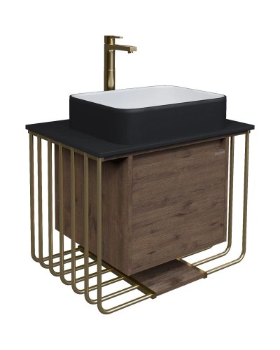 Комплект мебели дуб веллингтон/золотой 70 см Grossman Винтаж 107008 + GR-4043BW + 97070