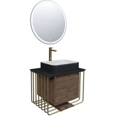 Комплект мебели дуб веллингтон/золотой 70 см Grossman Винтаж 107008 + GR-4043BW + 97070