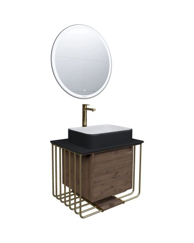 Комплект мебели дуб веллингтон/золотой 70 см Grossman Винтаж 107008 + GR-4043BW + 97070