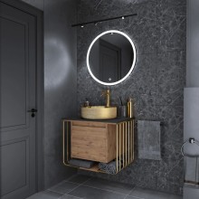 Комплект мебели дуб веллингтон/золотой 70 см Grossman Винтаж 107008 + GR-5010GG + 97070