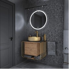 Комплект мебели дуб веллингтон/золотой 70 см Grossman Винтаж 107008 + GR-5010GG + 97070