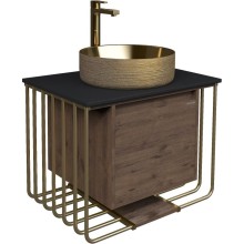 Комплект мебели дуб веллингтон/золотой 70 см Grossman Винтаж 107008 + GR-5010GG + 97070