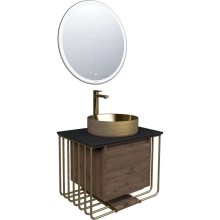 Комплект мебели дуб веллингтон/золотой 70 см Grossman Винтаж 107008 + GR-5010GG + 97070