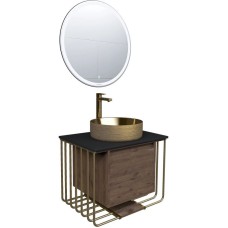 Комплект мебели дуб веллингтон/золотой 70 см Grossman Винтаж 107008 + GR-5010GG + 97070