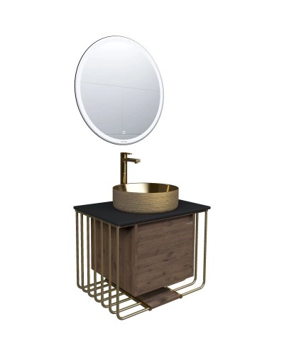 Комплект мебели дуб веллингтон/золотой 70 см Grossman Винтаж 107008 + GR-5010GG + 97070